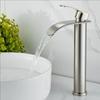 Brushed Gold Basin Faucets Waterfall Black Bathroom Faucet Single handle Basin Mixers Taps Tall Bath Faucet Sink Water Crane