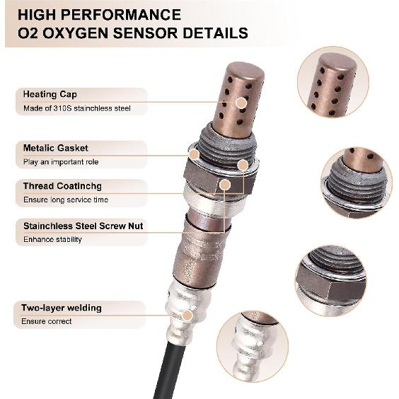 Oxygen O2 Sensor Upstream and Downstream Fits for Chevy Avalanche Suburban Silverado 1500 2500 3500HD Tahoe, for GMC Sierra Yukon XL 2008-2012 4.8