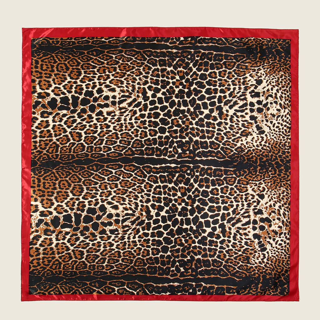 Leopard Print Silk Scarf Wrap For Designer Luxury  Kerchief Neck HeadHair Scarves Bandana Handkerchief Headscarf 90X90Cm