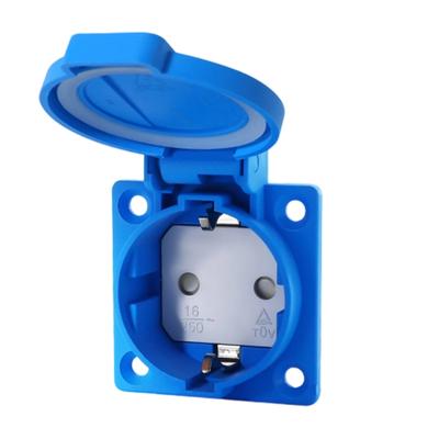 2-Pin Industriesteckdose Wasserdicht Staubdicht Stromsteckdose Einbau-Elektrotafel Steckdose