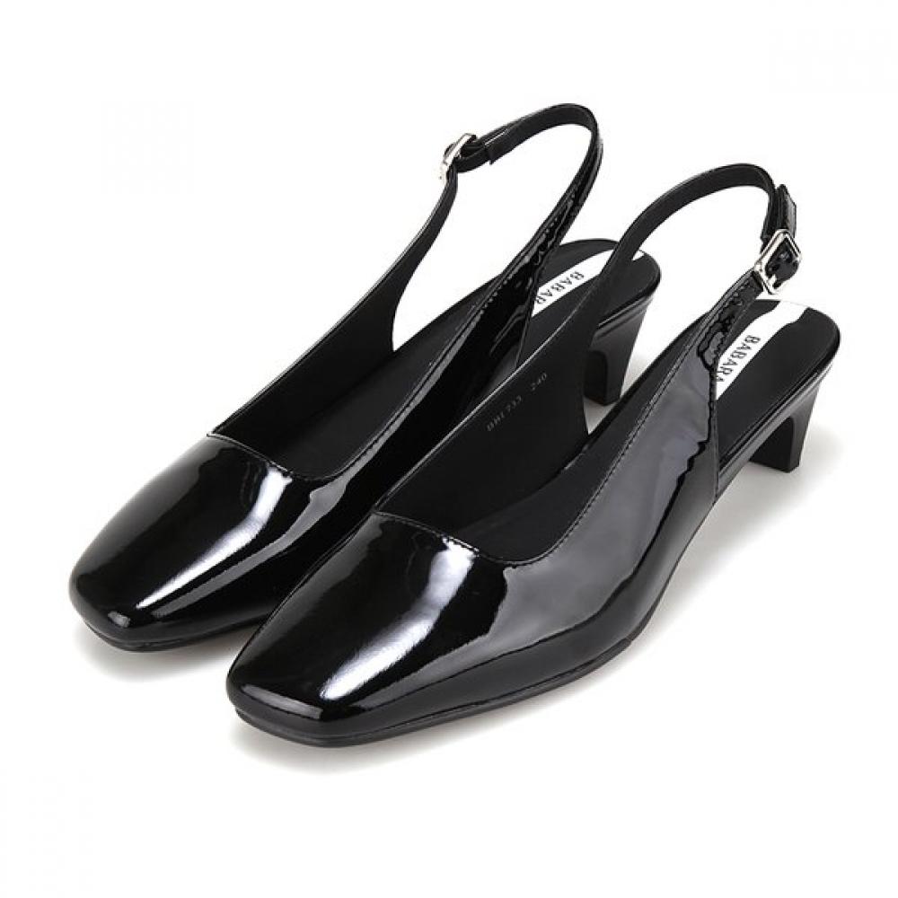 Barbara Cowhide Glossy Crinkle Slingback Bbi733bk 225mm