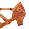 Chaussures de Danse Latine Peep Toe Femmes Filles Enfants Semelle Souple Salsa Fête Salle de Bal Chaussures de Danse Standard à Talons 4CM