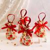 Floral Ribbon Bowknot Handbag Tulip Ins Canvas Wrist Bag Rose Flower Drawstring Bag  Wedding