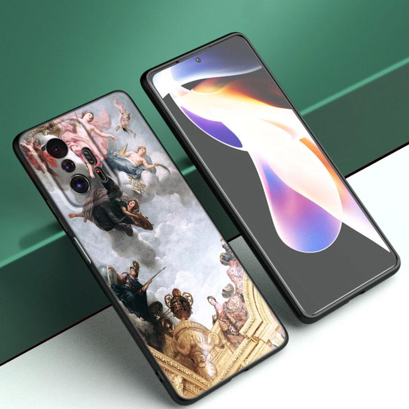 Michelangelo Adam Fresco Art Phone Case For Xiaomi Mi A2 8 9 SE Note 10 10T 11 12 Lite 9T 11T 12S 12T Pro A3 6X 12X Black Cover