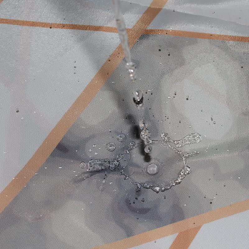 Simple and Thickened Waterproof Shower Curtain Polyester Marbling for Bathroom