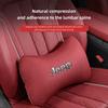 Car Headrest Breathable Ice Silk Neck Pillow Lumbar Back Cushion For Jeep Grand Cherokee Wrangler JK Gladiator Compass Renegade