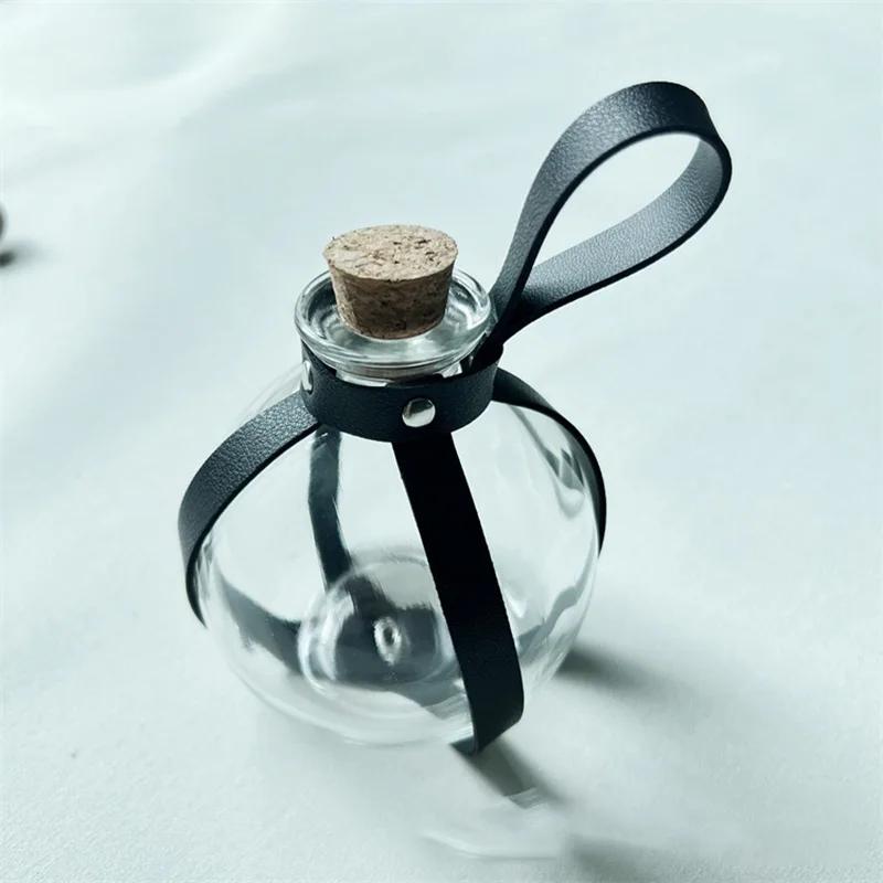 Halloween Dark Magic Cork Potion Bottle with Medieval Knight Leather Belt Bottle for Costume Props Diy Crafts and Decorative