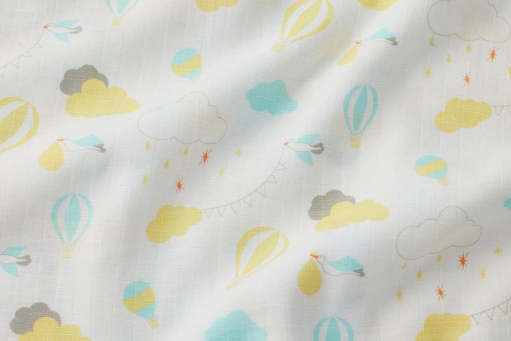 D by DADWAY Sunny Day Double Gauze Swaddle NZDB1065852 Blanket, Yellow,