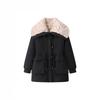 Lamb Wool Big Lapel Horn Buckle Waist-closing Tooling Plus Cashmere Girl New Thickening In Winter To Overcome