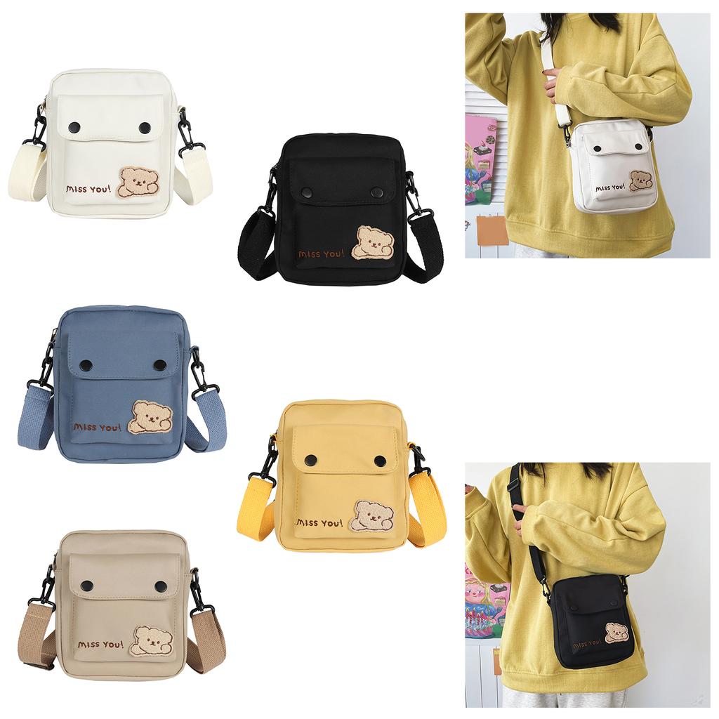 Borsa a Spalla per Ragazze Borsa a Tracolla da Donna Borsa Messenger con Orsetto Cartone Animato per Adolescenti Piccola Borsa a Cartella Borsa da Shopping e da Appuntamento da Donna