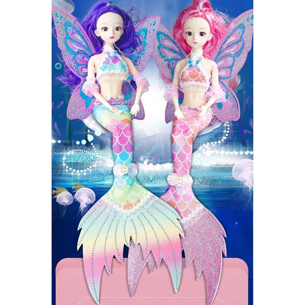 Colorful 45cm Mermaid Doll 11 Movable Joints Bjd Doll Set (with Lights and Music)
