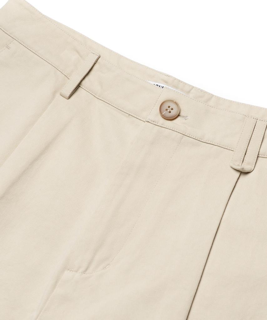 CONNECT KINLOCH Washed Cotton Bermuda Pants [Beige]