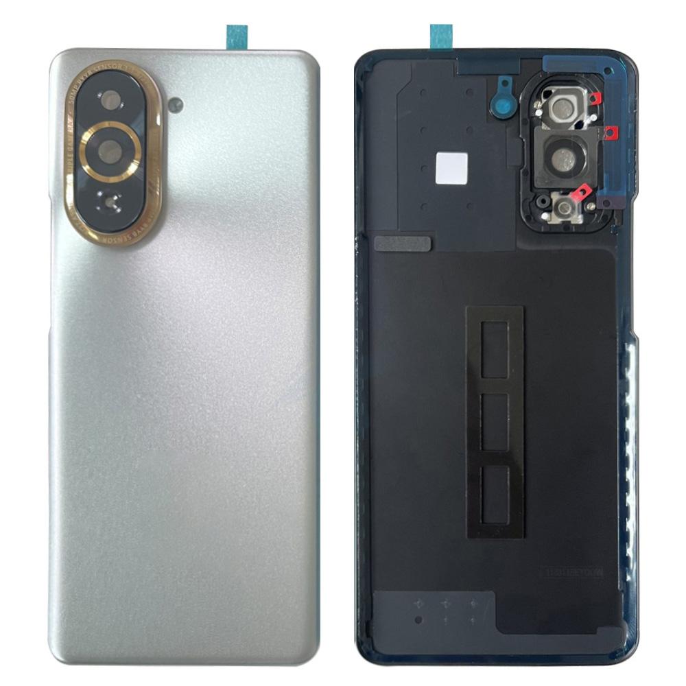 

Для Huawei nova 10 Pro 4G Задня кришка корпусу батареї з кришкою об єктива камери, запасна частина (без логотипу) Silver