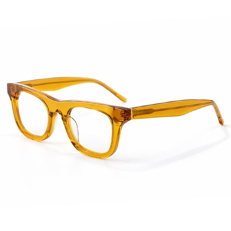 New Fashion Handmade Acetate Glasses Frame Women High End Optical Myopia Reading Glasses Men Anti Blue Light  Eyeglass