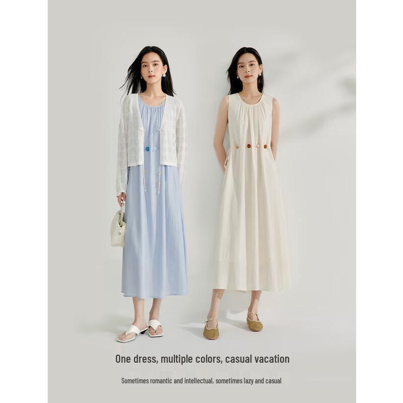 Inman French Beaded Pleated Sleeveless Midi Dress