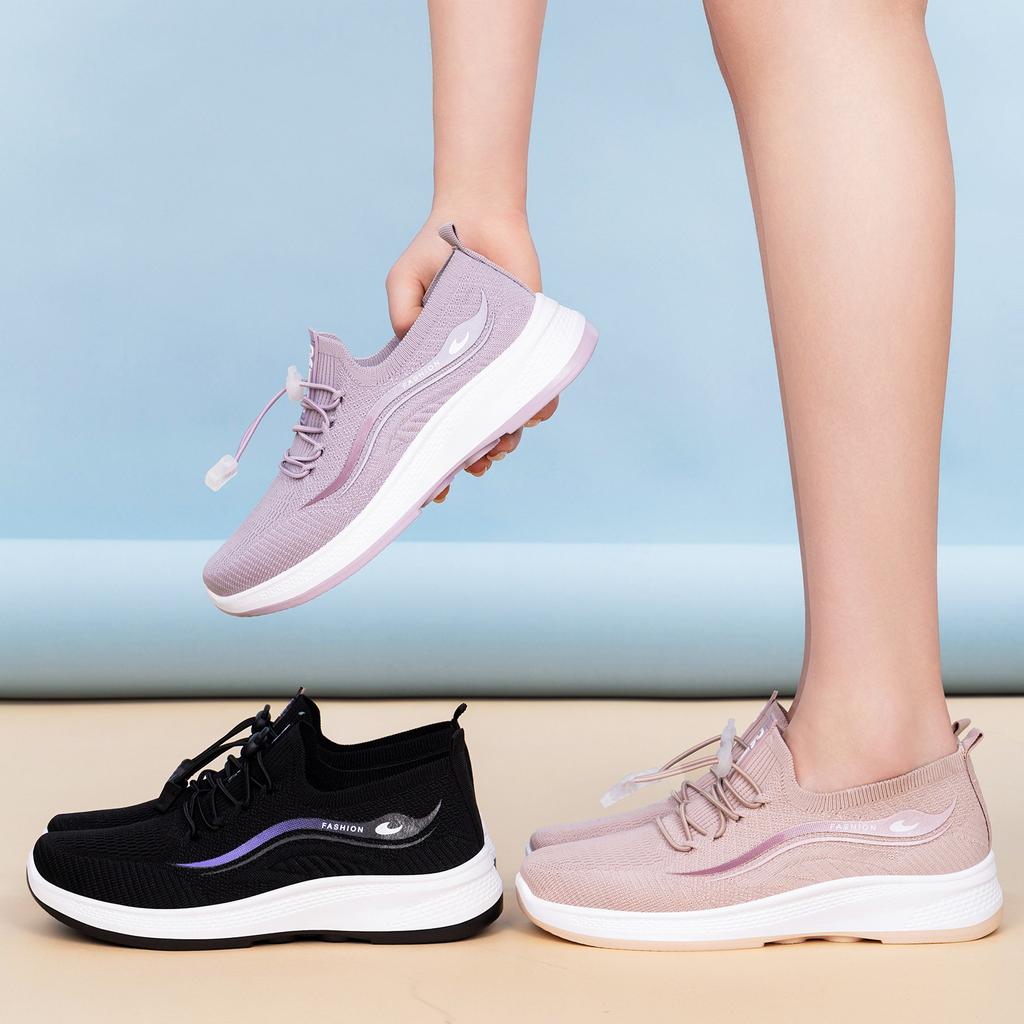 Women's Shoes Spring Couple Shoes Breathable Versatile Shock Absorbing Walking Shoes Comfortable Anti Slip Shoes Middle Aged Mom Shoes