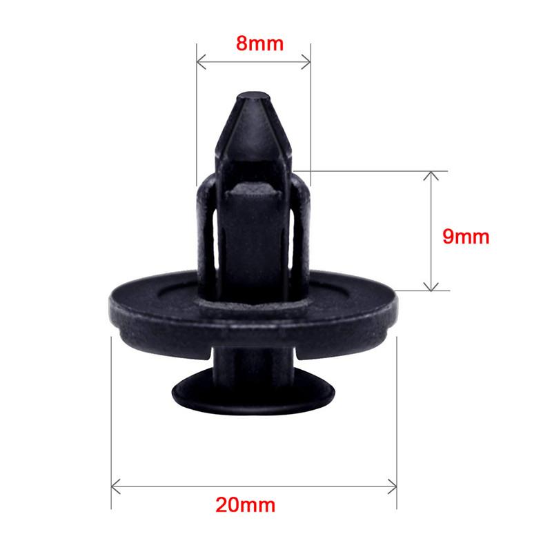 50pcs/20pcs/10pcs Fender Bumper Push-Type Retainer Rivet Car Fastener Fit for Nissan Infiniti 8mm Hole Plastic Retaining Clip