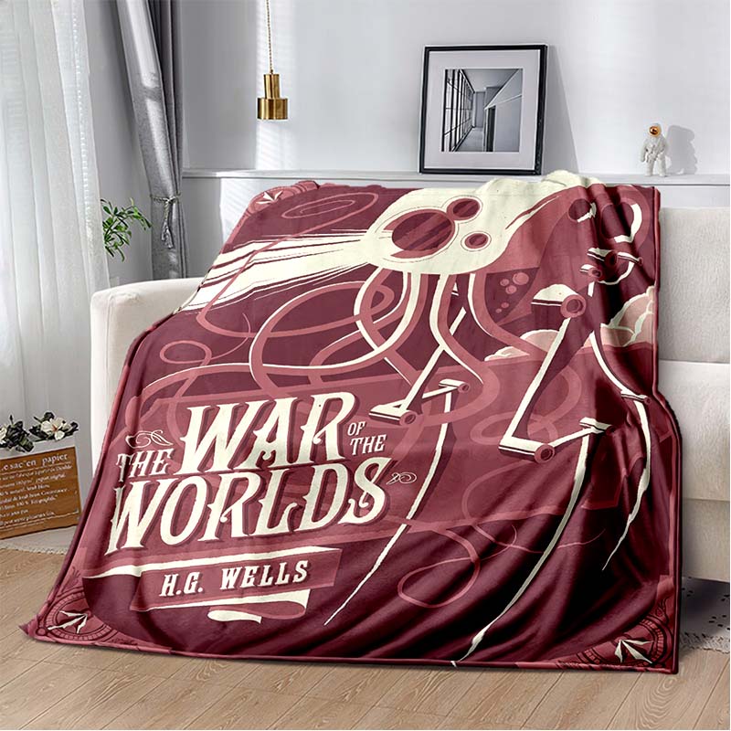 Krieg der Welten Retro Alien UFO Druck Flanell Überwurfdecke Warm Sofa Bett Heimdeko Fan Geschenk