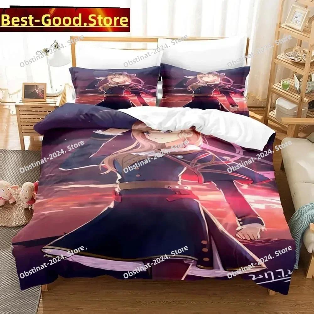 3D Print Anime - Azur Lane Bedding Set Printed Bed Set With Pillowcase Bed Duvet Cover Soft Single Double Queen Super King Size