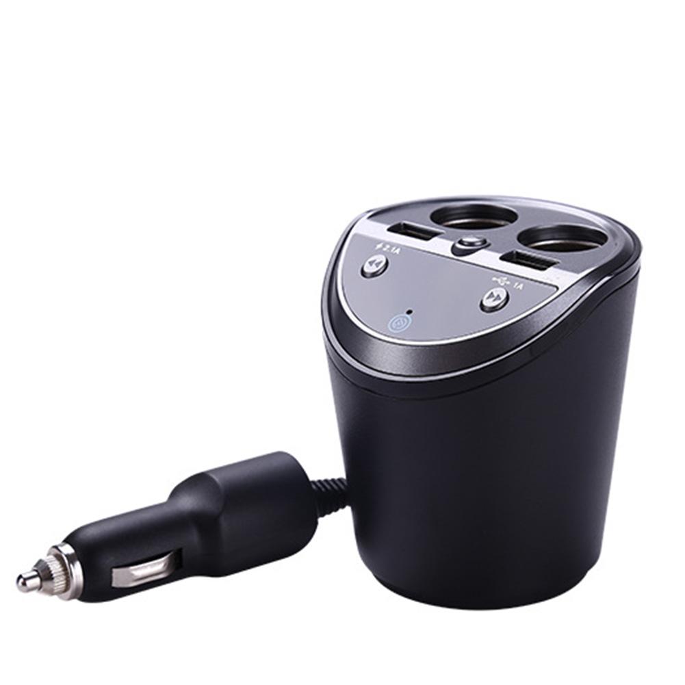 Cup Shaped Dual USB Car Charger Bluetooth Hands-free Phone Car Bluetooth MP3 Player