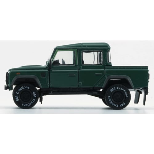 Scherer Designs B-M Creations Land Rover Defender 110 Pickup 16 Green LHD 1/64 Scale Model 64B0197