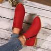 Women's Plus Size Suede Boots Casual Short Tube Low Heeled Pointed Zipper Martin Boot Knight Shoes 36-43