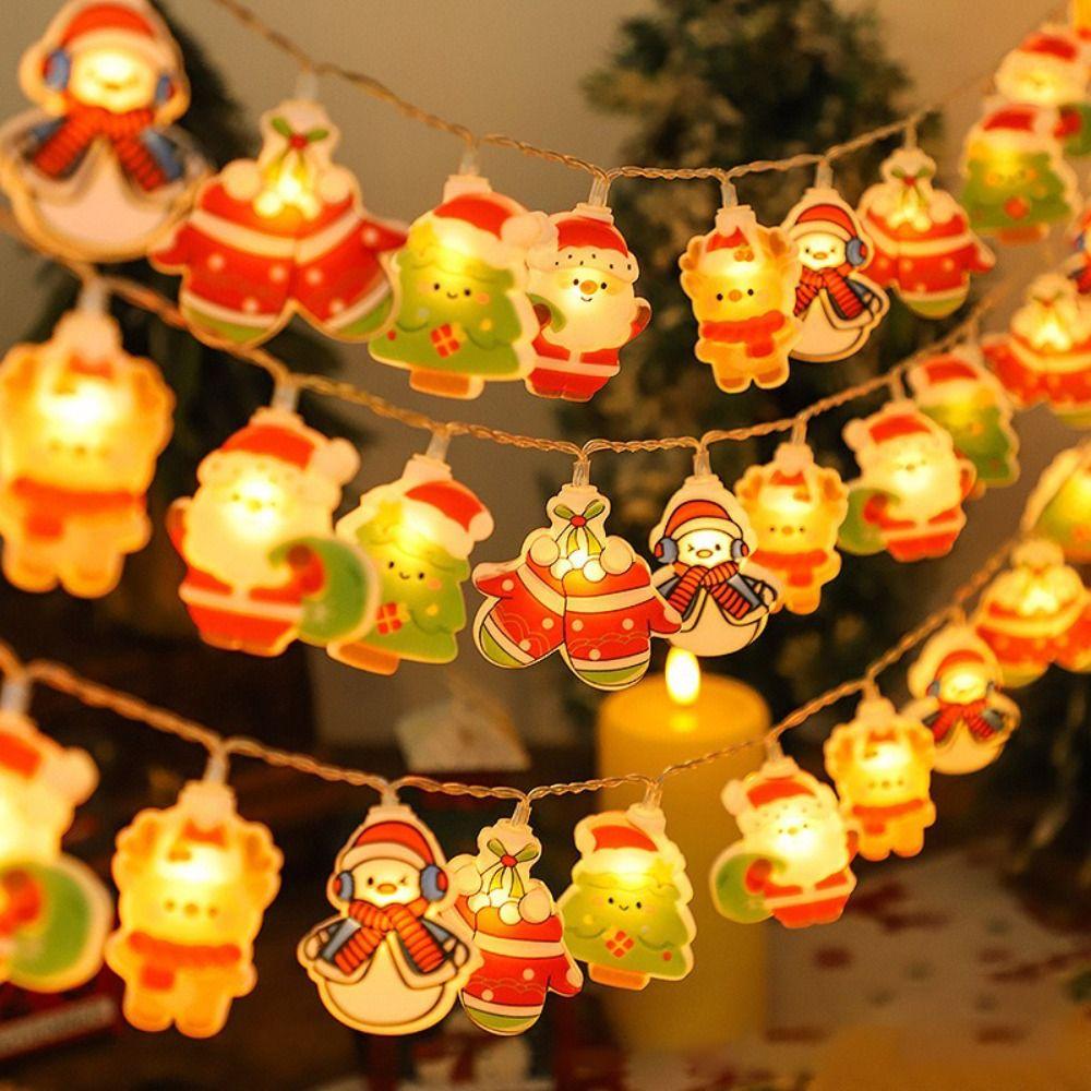 3 Meters Christmas Lights String Santa Claus Design Snowman Design Christmas LED Light LED Technology Gingerbread Man Design