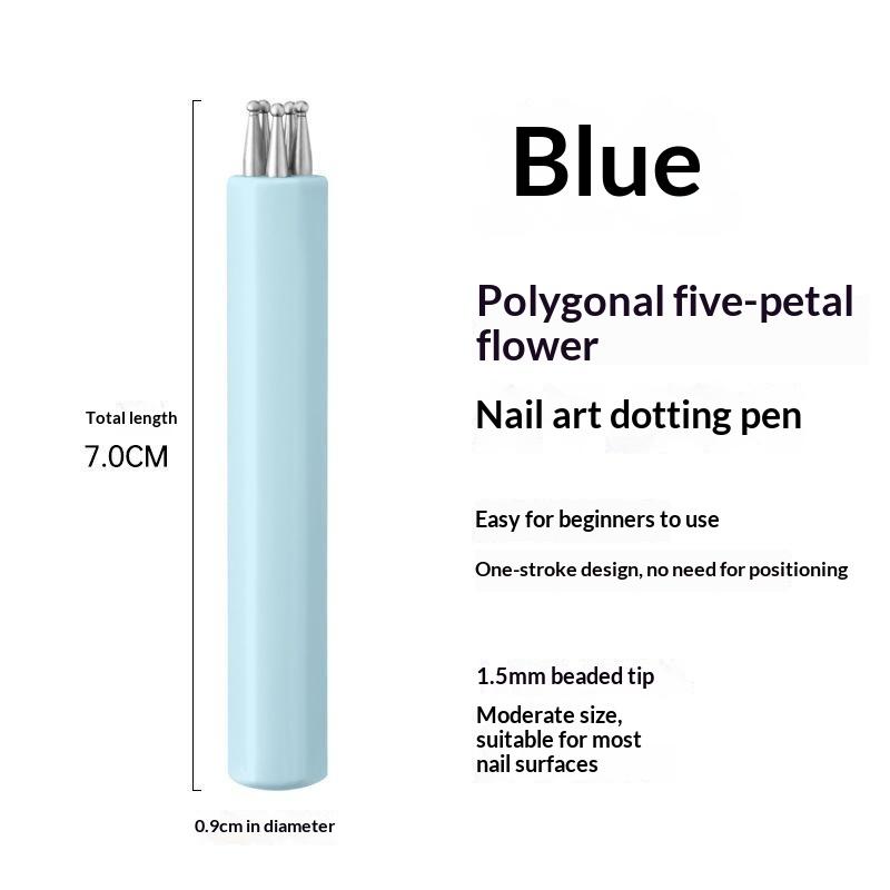 Diy Nail Art 5-Petal Dotting Tool Flower Creator 1.5Mm Fine Tip Rhinestone Pickers Manicure Nail Art Painting Tools Brushes