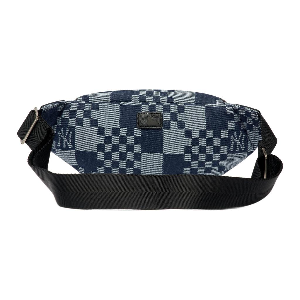 New MLB Synthetic Leather Combo Bag Fanny Pack Regular Unisex Denim Blue 3AHSM082N-50NYD