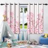 2Pcs Fresh Flowers Window Curtains Children Bedroom Living Room Apartment Indoor Outdoor Thermal Insulated Blackout Curtain