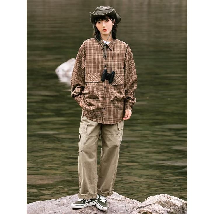 2024 Letter Long Sleeve Shirt Japanese Hong Kong Style Ins Loose Shirt Boys Summer Trendy Versatile Casual Coat