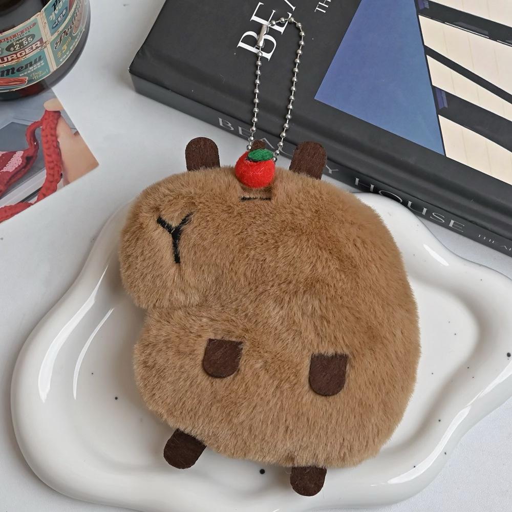 

Очаровательная плюшевая кукла-яблоко Капибара - симпатичная подвеска в виде морской свинки для рюкзаков и подарков для девочек