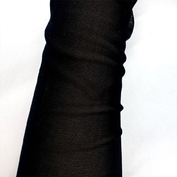 Antique 1920s Theme Party Long Fingerless Gloves with Bead Decors Sheer Gloves for Weddings Flapper Costume Accessory