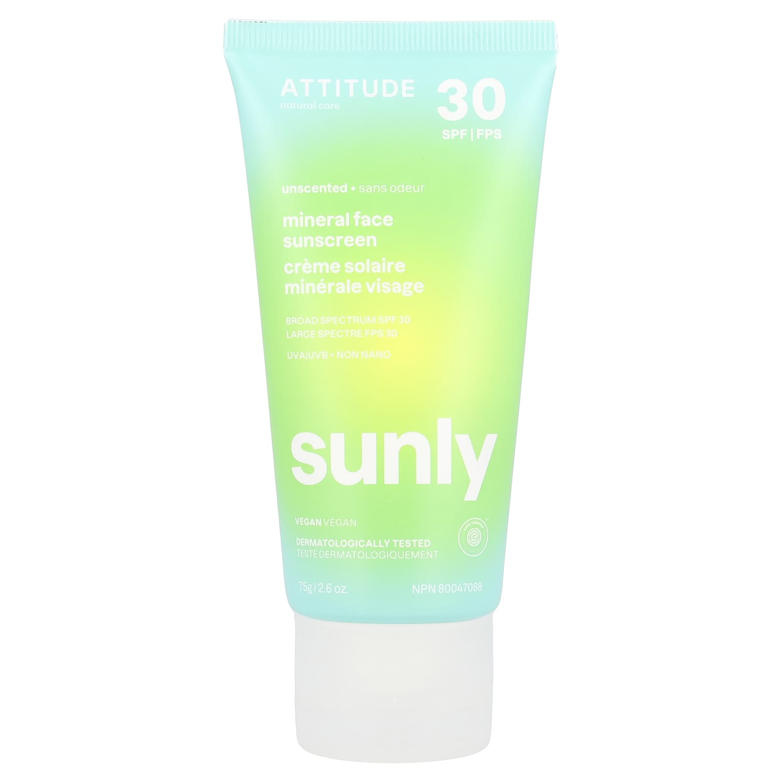

Sunly, Минеральный солнцезащитный крем для лица, SPF 30, Без отдушек, 75 г(2.6 унции)