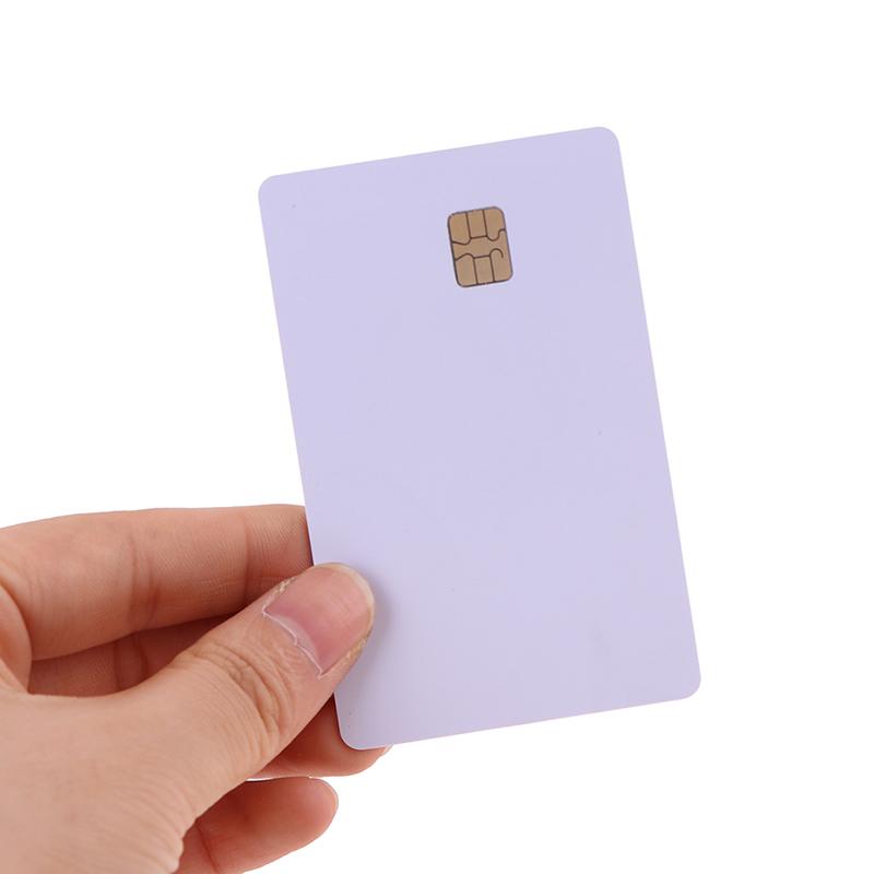 10Pcs SLE 4442 Chip With Hico Magnetic Stripe Contact IC Card 2 In 1 Blank Card