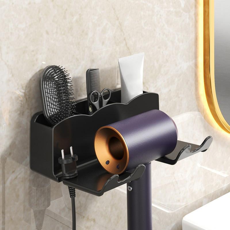 Hair Dryer Holder Wall Dryer Cradle Straightener Stand Hairdryer Organizer Box Toilet Blower Holder Shelf Bathroom Accessories