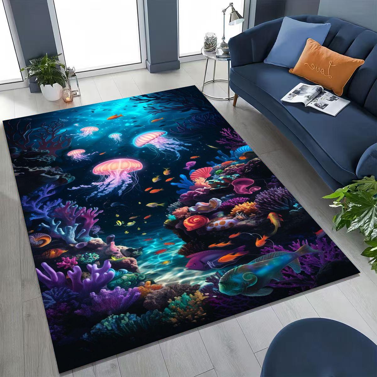 

Ковер 27 стилей «Подводный мир», с изображением моря, дельфинов, черепах, кораллов, для спальни, гостиной, дивана, домашний придверный коврик, декор, детский нескользящий коврик для пола 40x60cm( 15x23in )