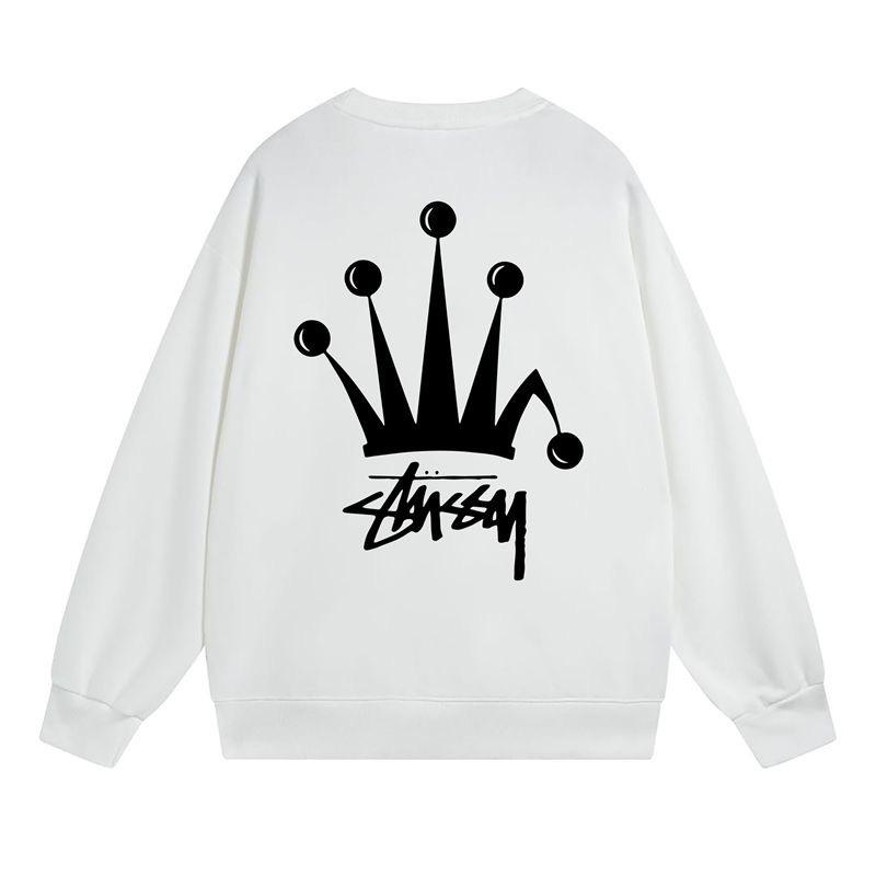 Sudadera Unisex con Estampado Stusy de Algodón Puro con Cuello Redondo - Estilo Moderno, Holgado y Casual