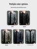 Men's Wool Collar Lightweight Down Jacket - Fashionable, Warm, Short Lapel Winter Coat for Middle-Aged