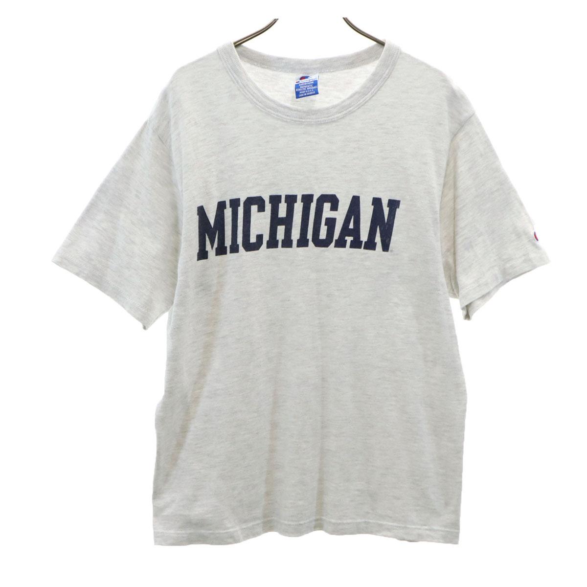 

Champion 90s Made in USA Old Michigan Short sleeve T-shirt M gray Men s Used
