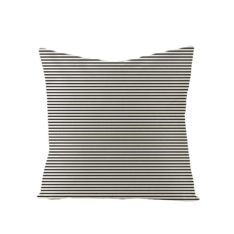 Modern Simple Black and White Geometric Pillow Case Home Sofa Pillow Cushion Cover