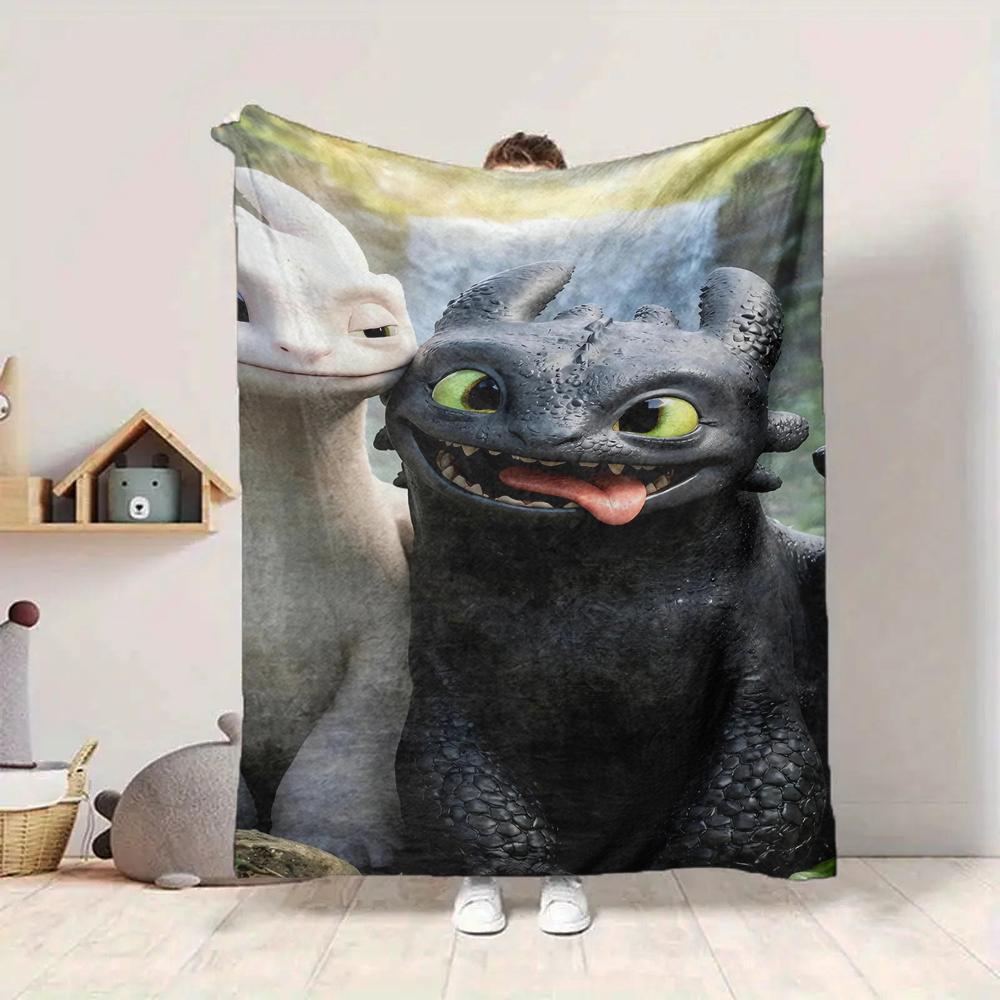 1Pc Dragon Companions Blanket Soft And Comfortable Casual Warm Camping Travel Christmas Halloween Xmas Gift M924651