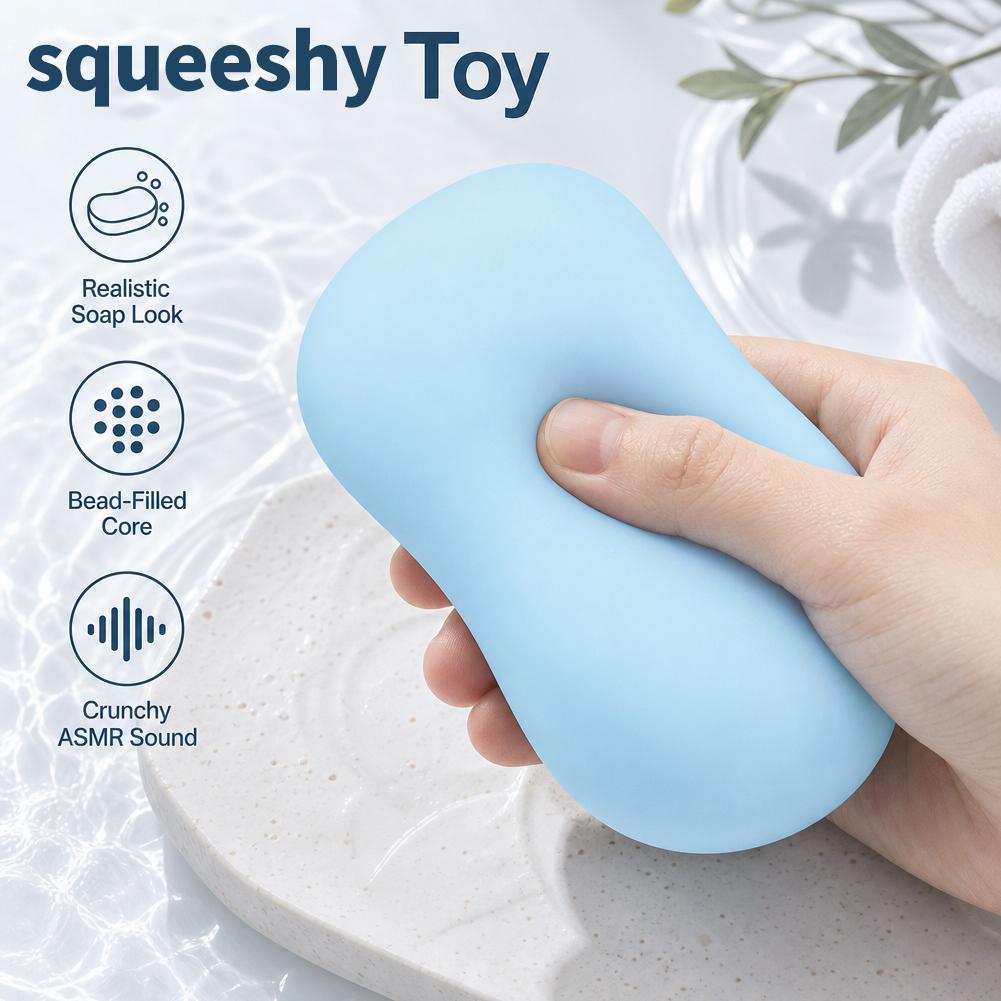 Neue Seifenball Knete Seife Stressball Fidget Spielzeug Knackiger Quetschball Runde Blöcke Gefüllt ASMR Anti-Stress Spielzeug für Erwachsene
