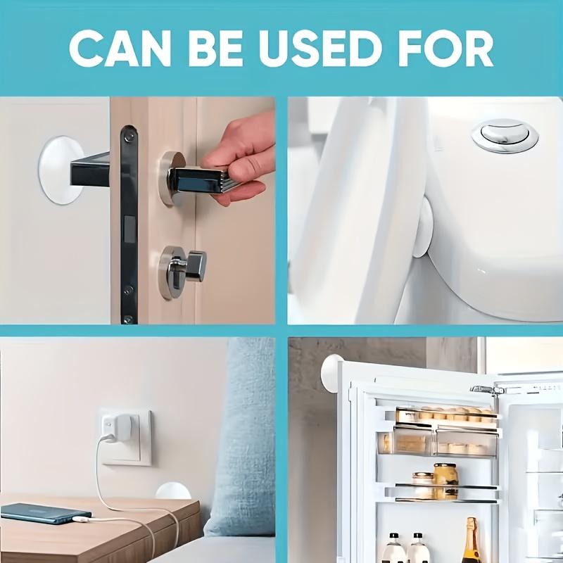 8pcsSet TransparentSelf-Adhesive Shock-Absorbing Door Stopper Wall Protectors | Noise-Reducing Design, Suitable for Home and Office, Easy to Install