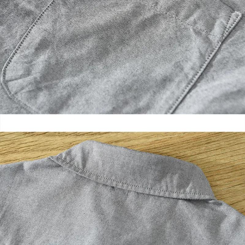 Korean Fashion Mens Long Sleeved Shirts Versatile Solid Color Classical Shirt 100cotton Men Clothing Casual Tops