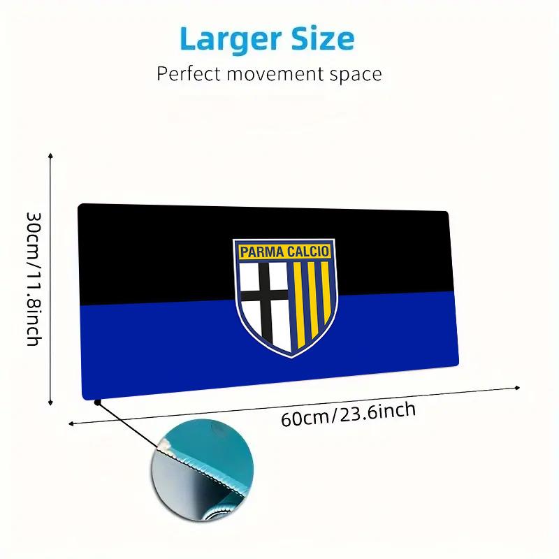 Parma Calcio 1913 Druck Kissen Rutschfest Laptop Tablet Großes Mauspadd XXL Matte Mini-PC Spielmatte Mit Verriegelungskante