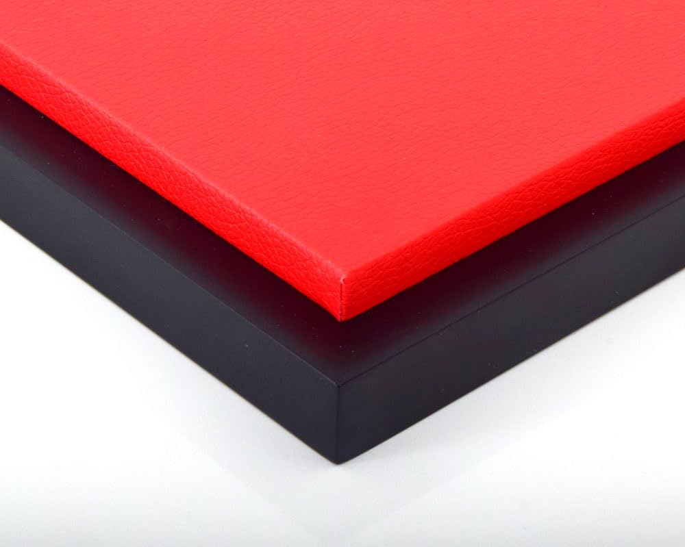 Jewel Cases 1/18 Scale Acrylic Display Case with Leather Base (Size: Approx. 35.5 X 17 X 15.8cm) Red