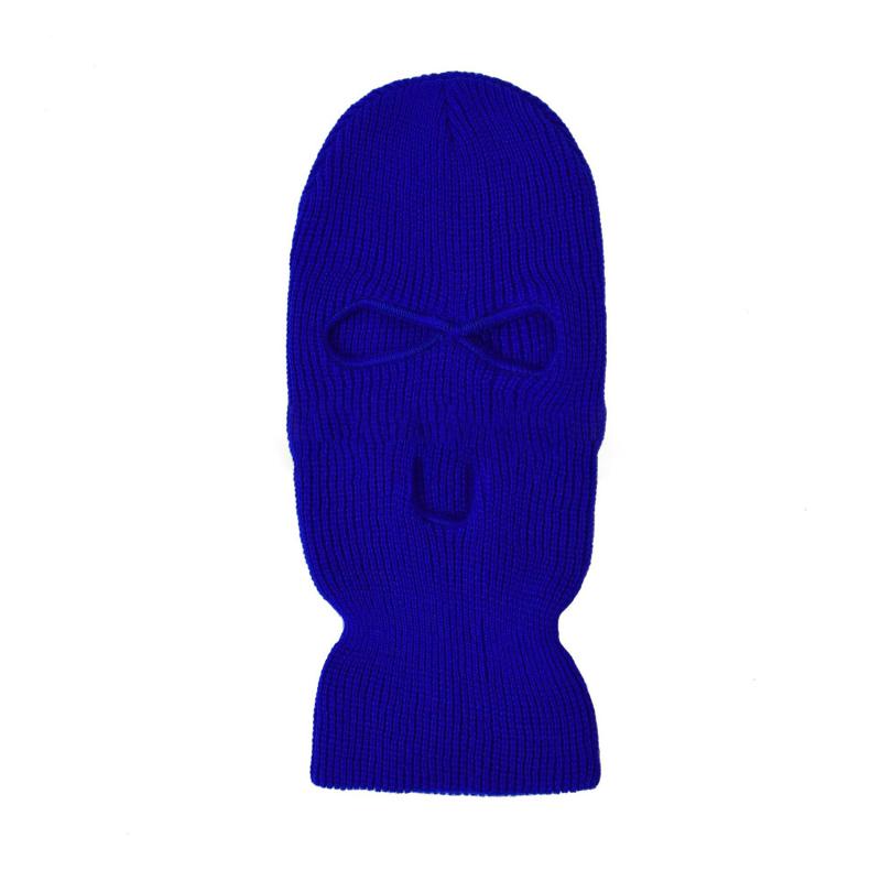 2025 New Fashion 3-Hole Knitted Full Face Cover Ski Mask Winter Balaclava Warm Knit Full Face Mask For Outdoor Sports