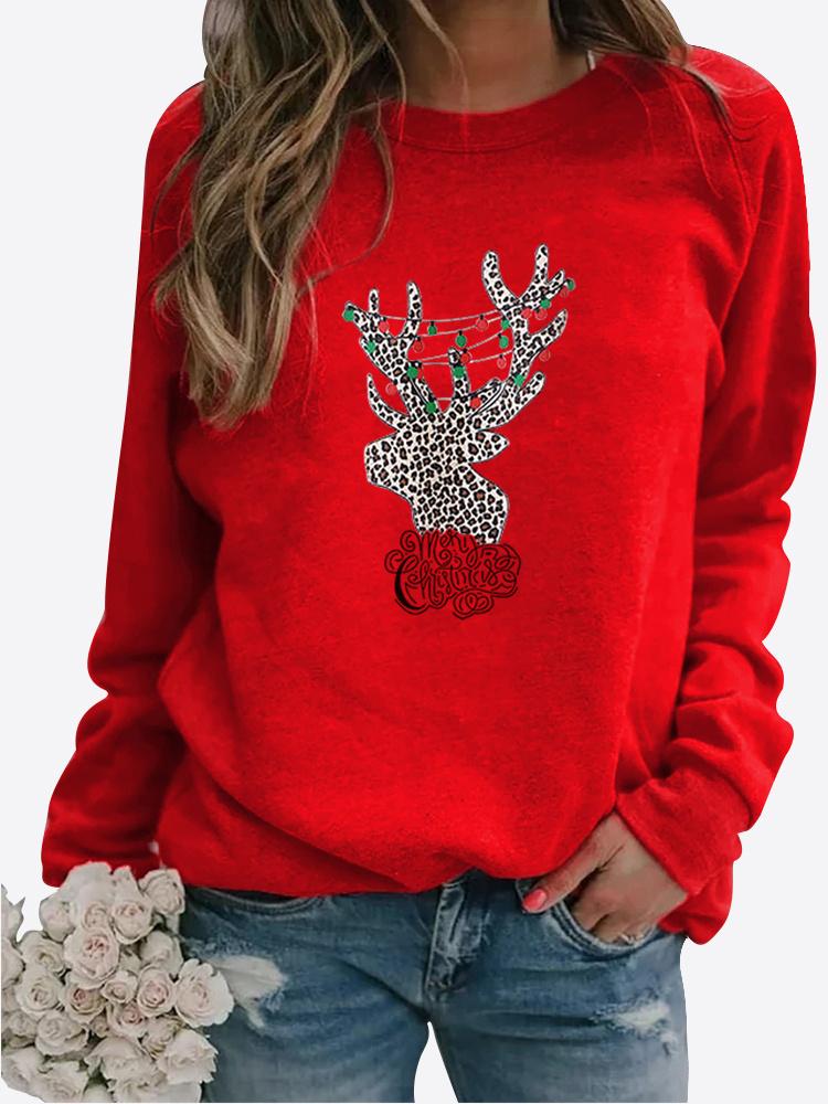 Podzimní Nový Svetr Dámský Potištěný Top Tričko Dámské Kulatý Výstřih Dlouhý Rukáv Ležérní Mikina Plus Size Halenka