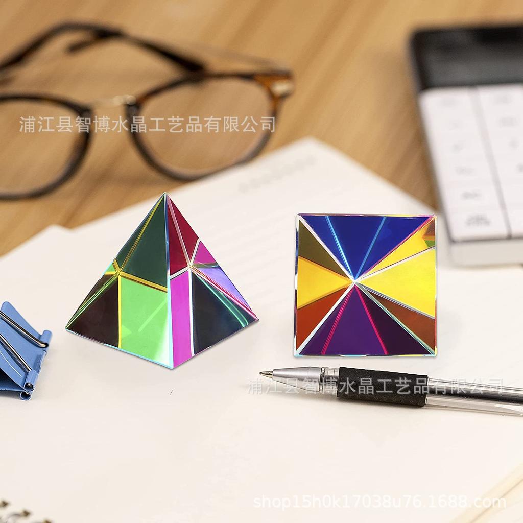 40Mm (1.57 Inches) Color Cube Prism Three Primary Colors Popular Science Optical Color Experiment Toys Home Color Neocubes Toy